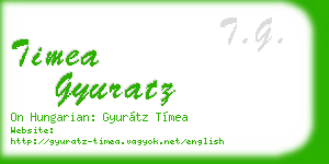 timea gyuratz business card
